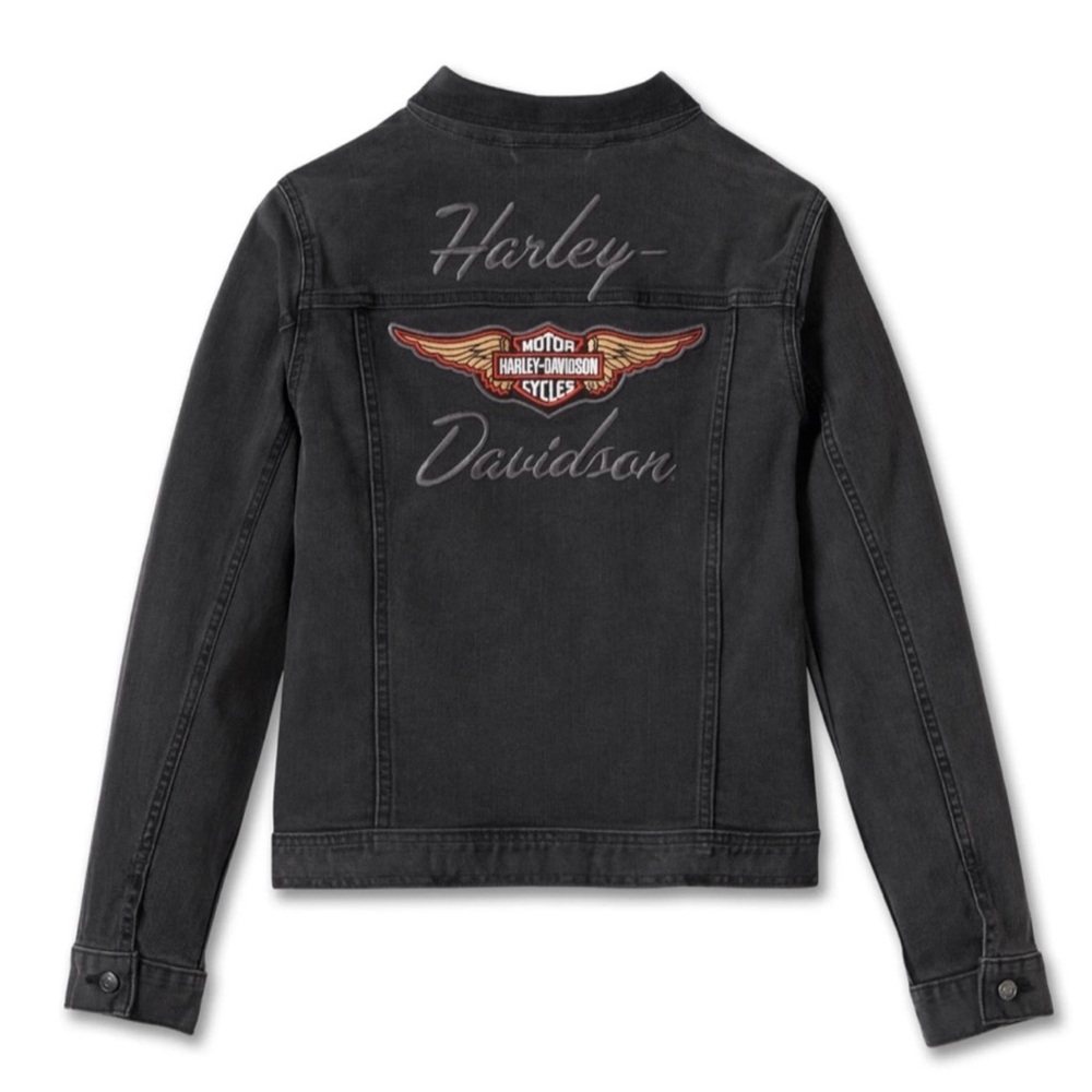 Women’s Harley-Davidson Black Jean Jacket NWT XXL NEW with tags